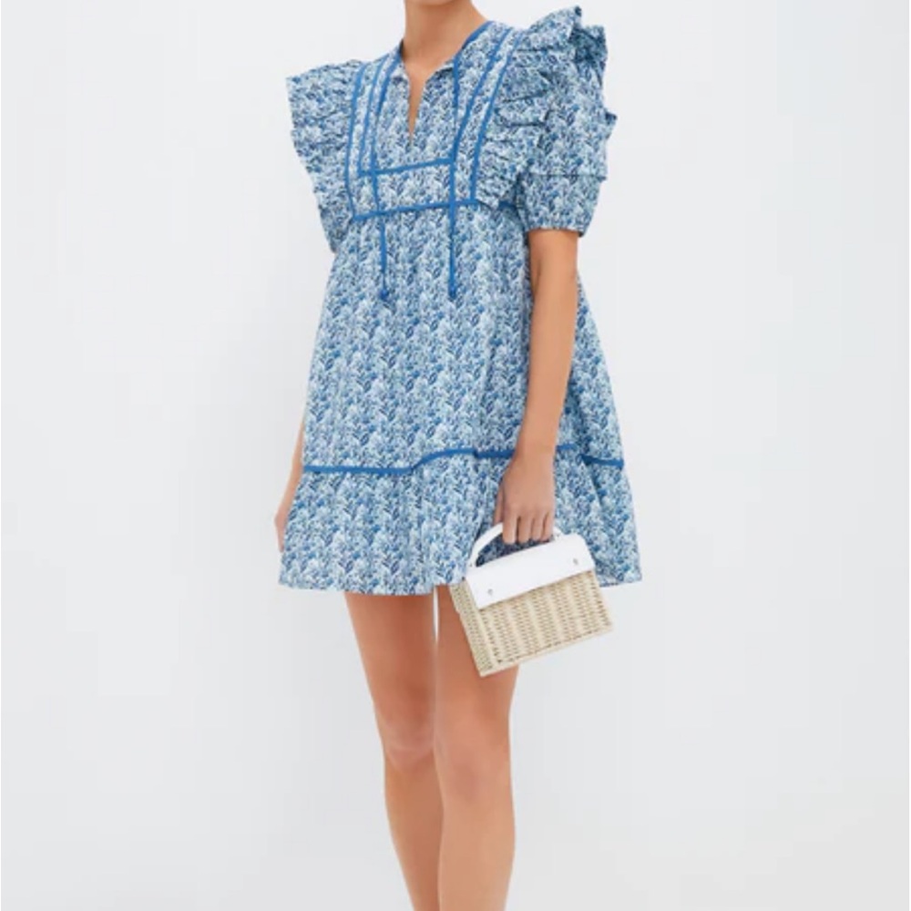 Hyacinth House Blue Floral Rosaleigh Mini Dress